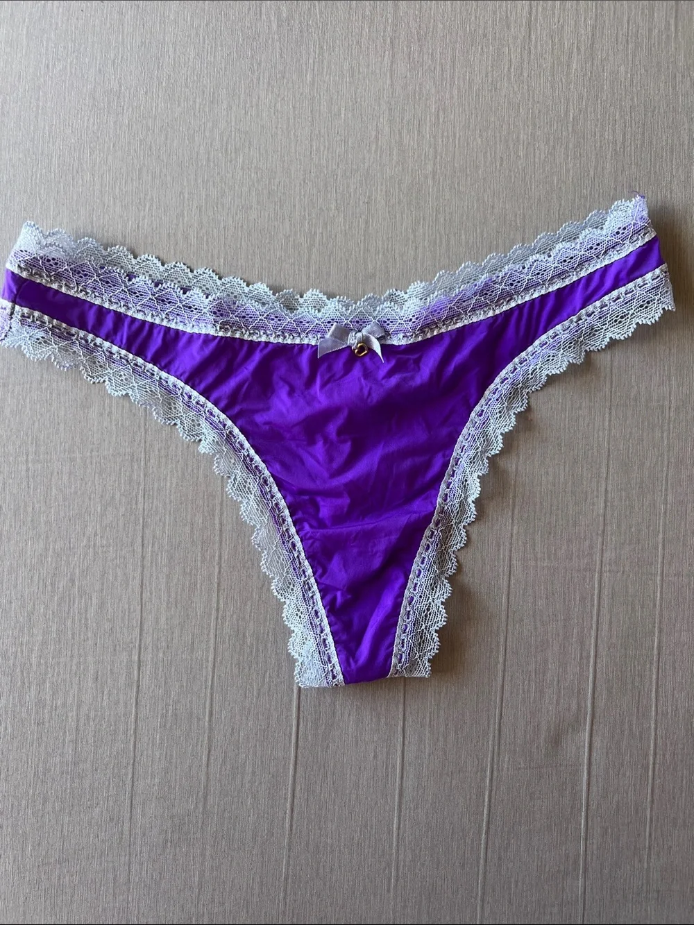 Victoria’s Secret Purple Lace-Trim Thong Panty